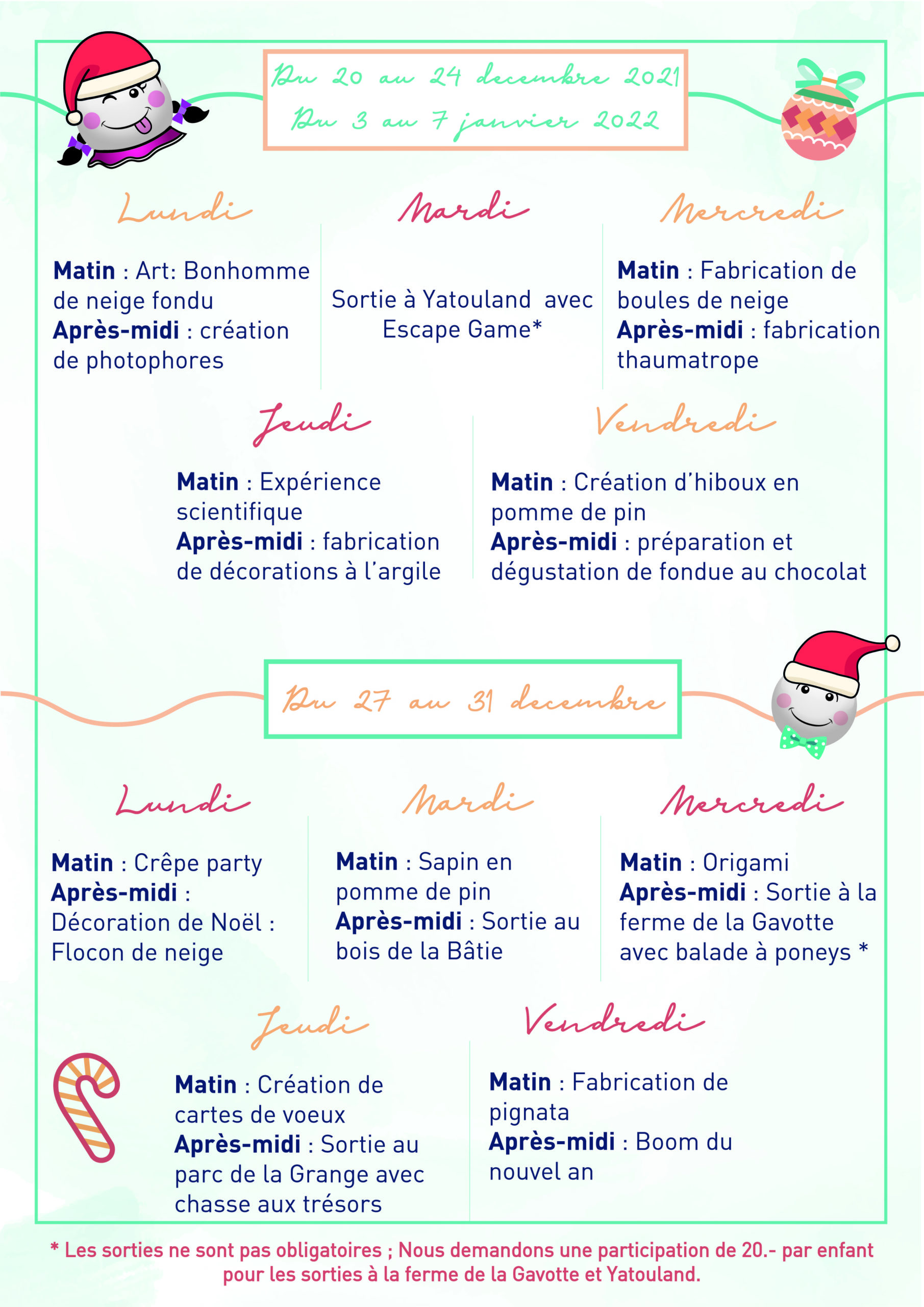 Programme stage d'hiver