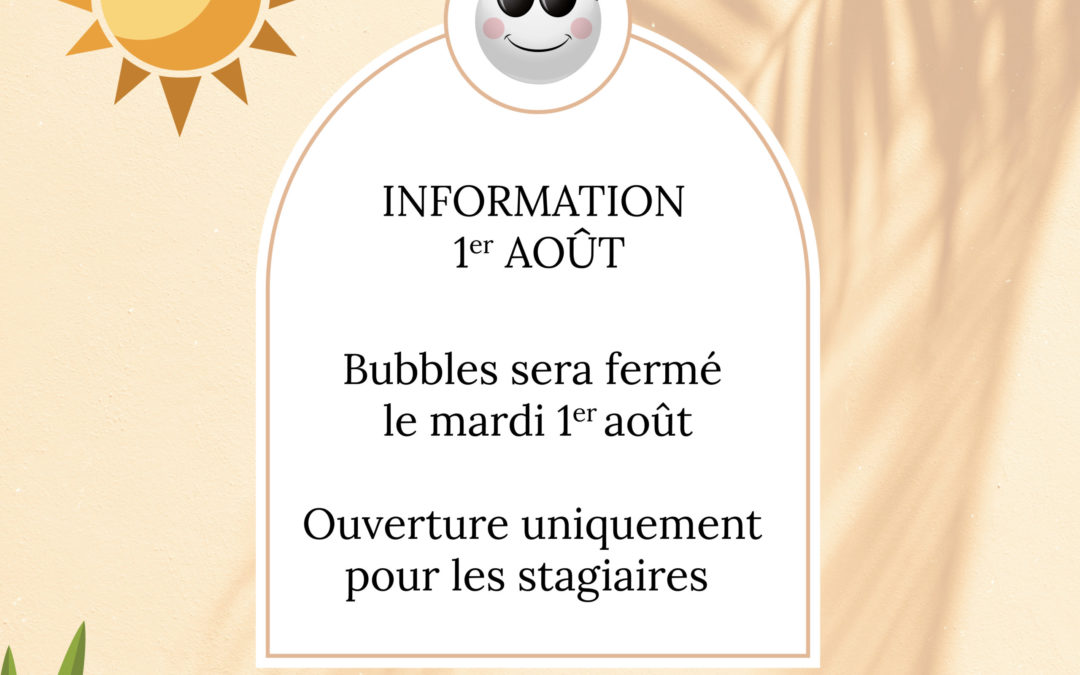 Information 1er août 2023